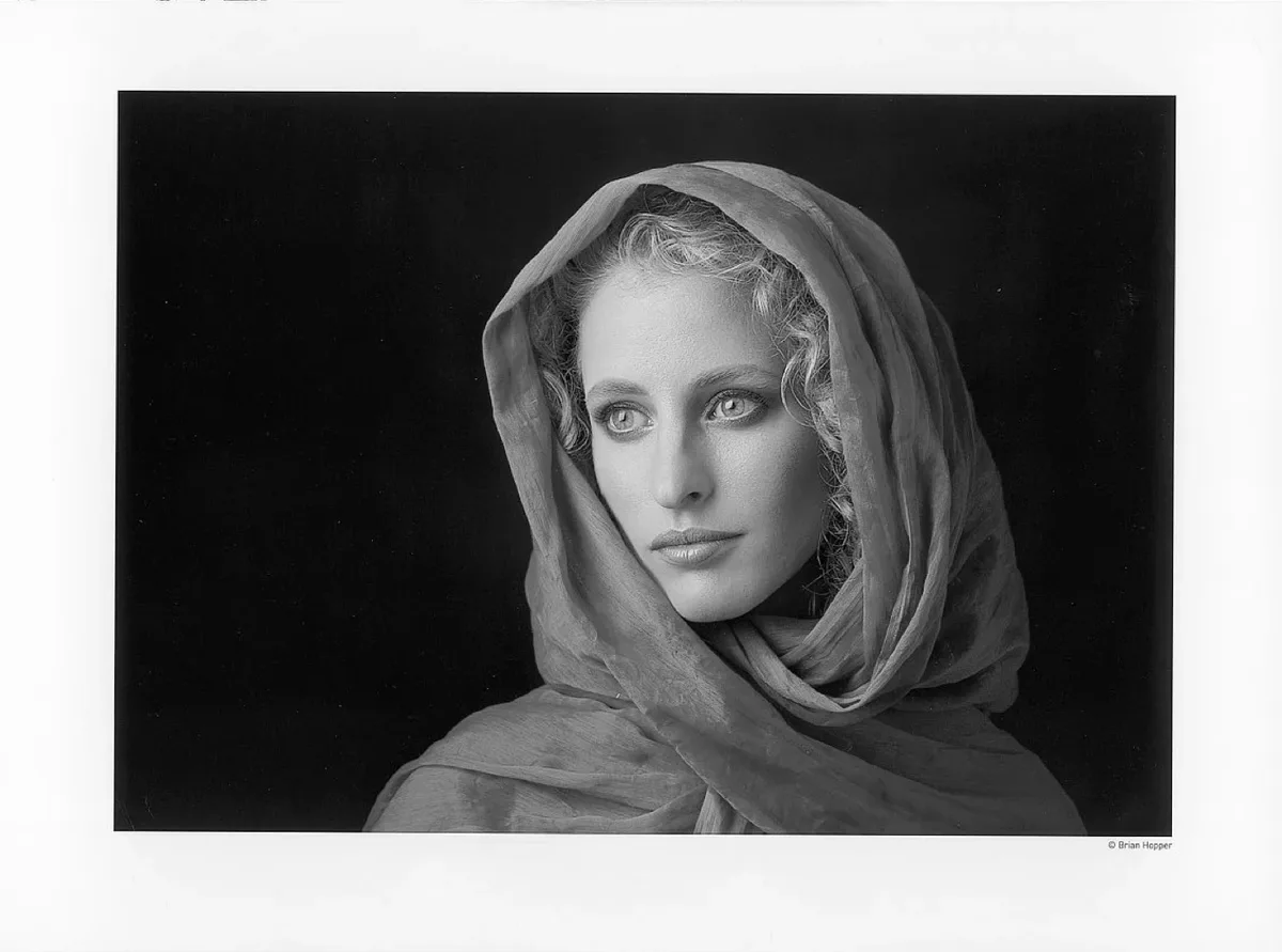 Black-and-white portrait printed on Platine Fibre Rag